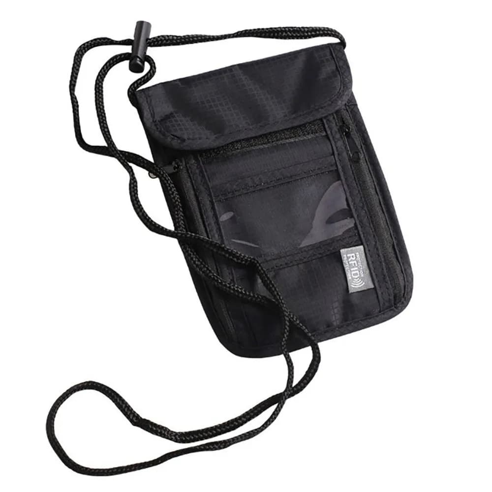Borsa Portadocumenti RFID in Nylon Portatile, Impermeabile, Multifunzionale, Porta Carte di Credito e Documenti per Uomo