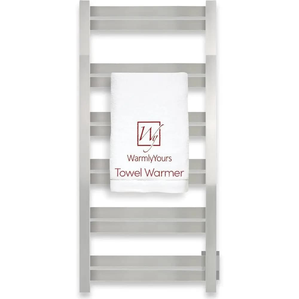 Scaldasalviette per Bagno - Scaldasalviette e Asciugamani in Acciaio Inox Lucido, Scaldasalviette e Asciugamani da Parete con 12 Barre