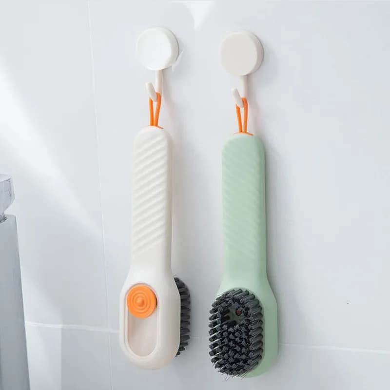 1pc spazzola per scarpe con manico corto spazzola per bucato morbida in plastica antiscivolo smacchiatura spazzola per pulizia portatile articoli per la casa