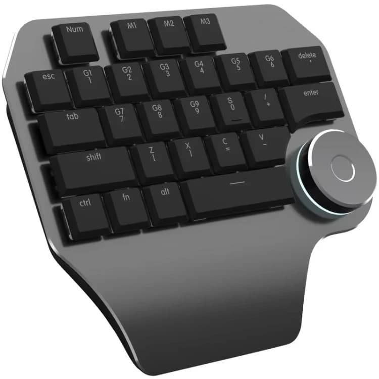 Tastiera USB a 29 Tasti in Lega di Alluminio, Tastierino Numerico con Comandi Vocali per Tablet