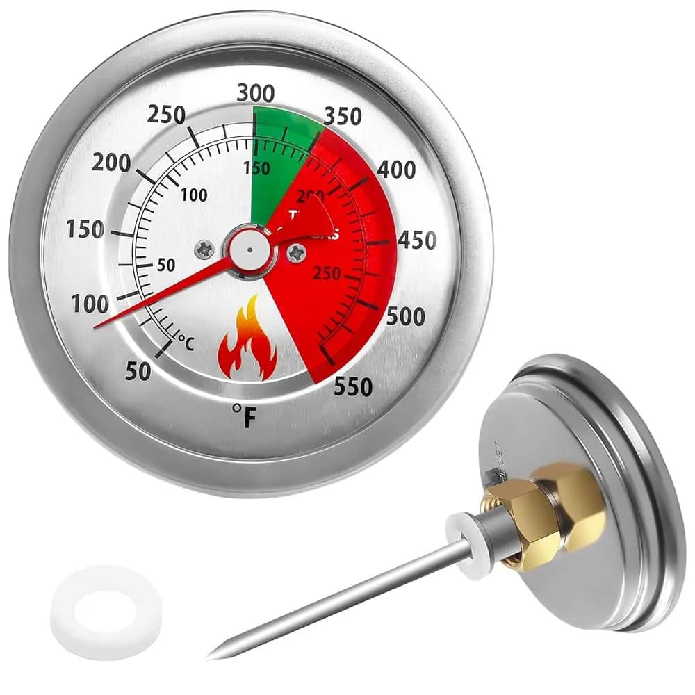 Termometro per Friggitrice 5070 Aggiornato, Ricambio per Friggitrici Bayou da 2.5/4/9 Galloni, 50-550 ° Termometro per Olio con Corpo in Acciaio Inossidabile