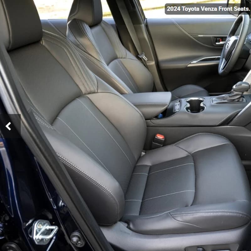 Customized Car Accessories 5 Seat Covers for Toyota Venza LE XLE Limited Nightshade Edition in Leather