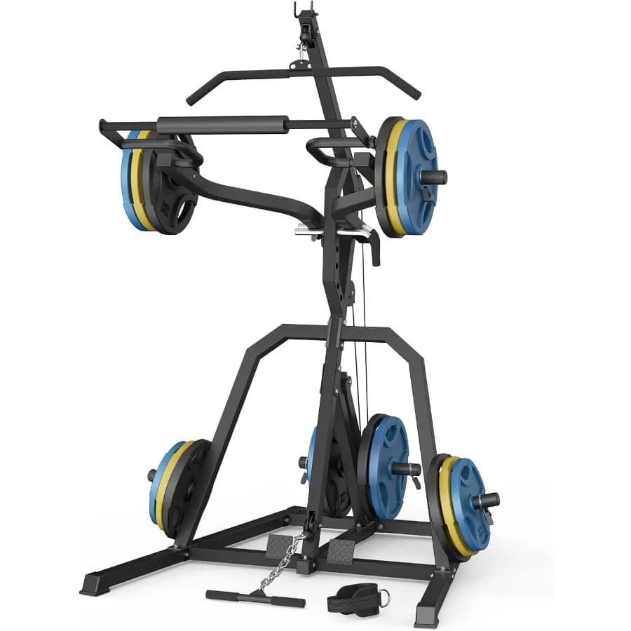 Leverage Gym Power Rack Squat Rack Lever Gym con sistema di palestra domestica a fila bassa Stazione di allenamento Rapporto 2:1 (senza piastre di peso)