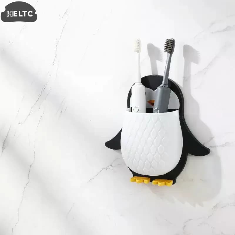 Organizzatore per Trucchi a Forma di Pinguino, Contenitore Portaoggetti per Dormitorio, Bagno, Scrivania dei Bambini, Scatola per Spazzolini e Cosmetici