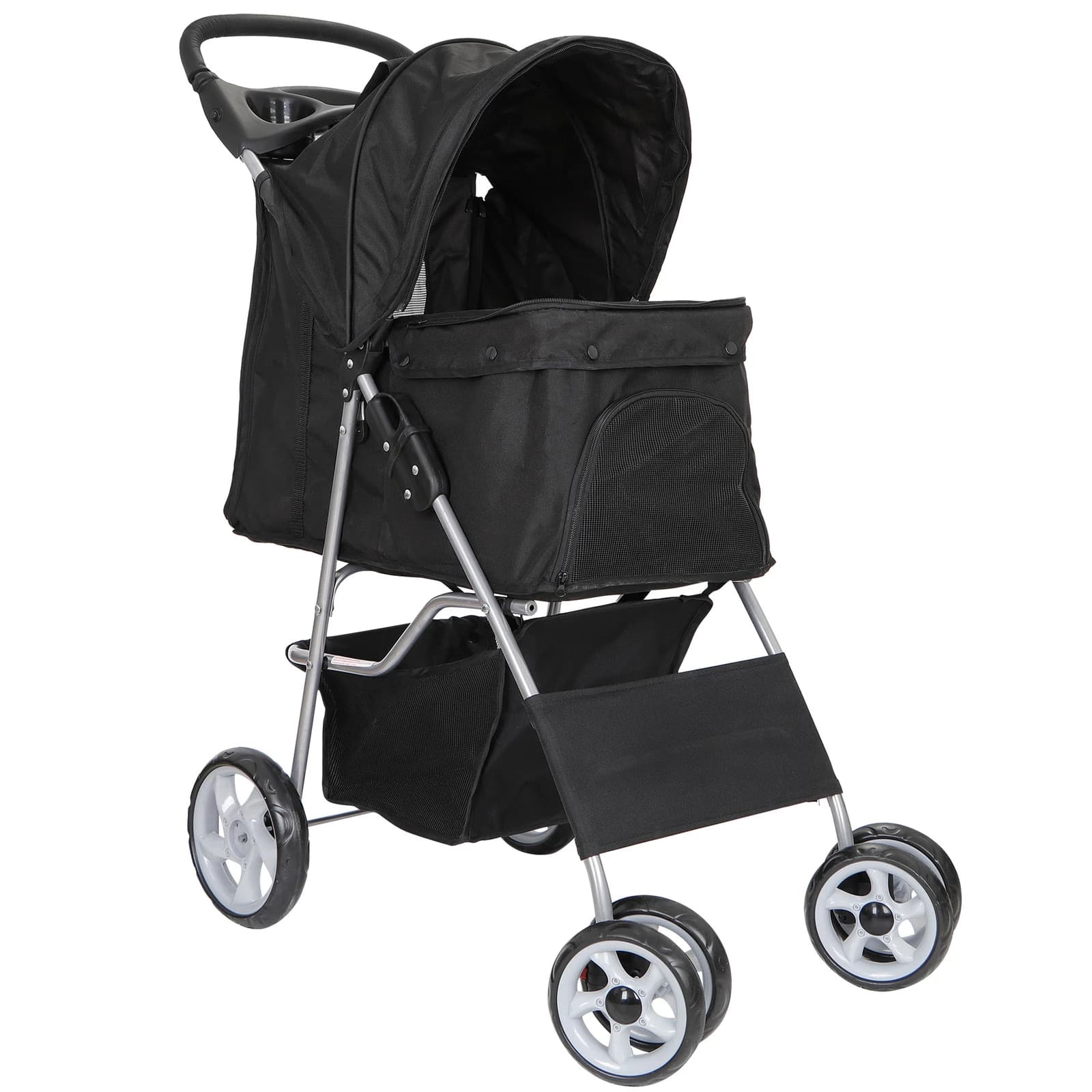 Foldable Travel Carriage Pet Dog Stroller for Dogs & Cats with Carrier Cart