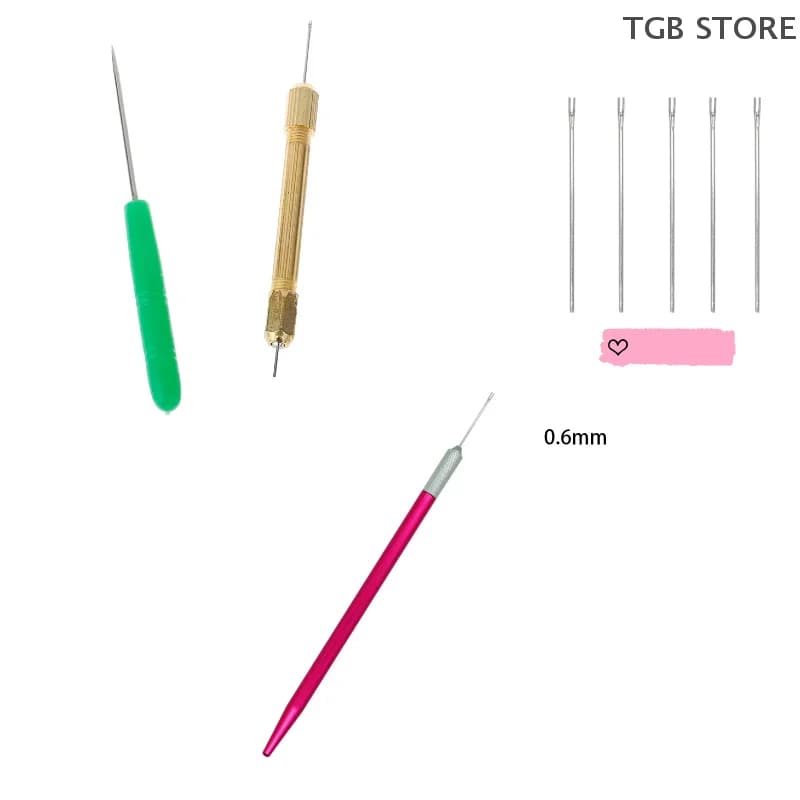 1 set di pedaggio per capelli per bambola fai da te Set da 0,6/0,8 mm Strumento per radicare la radice dei capelli della bambola