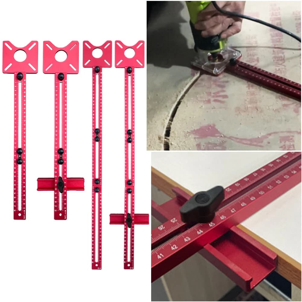 Universal Aluminum Alloy Universal router table insert plate with base for circular cut guide for carpentry