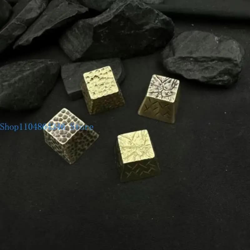 652F Customized Brass Keycap Artisans Keyboards Caps Cherrys Profile Engraveds Caps for Mechanical Keyboards Access
