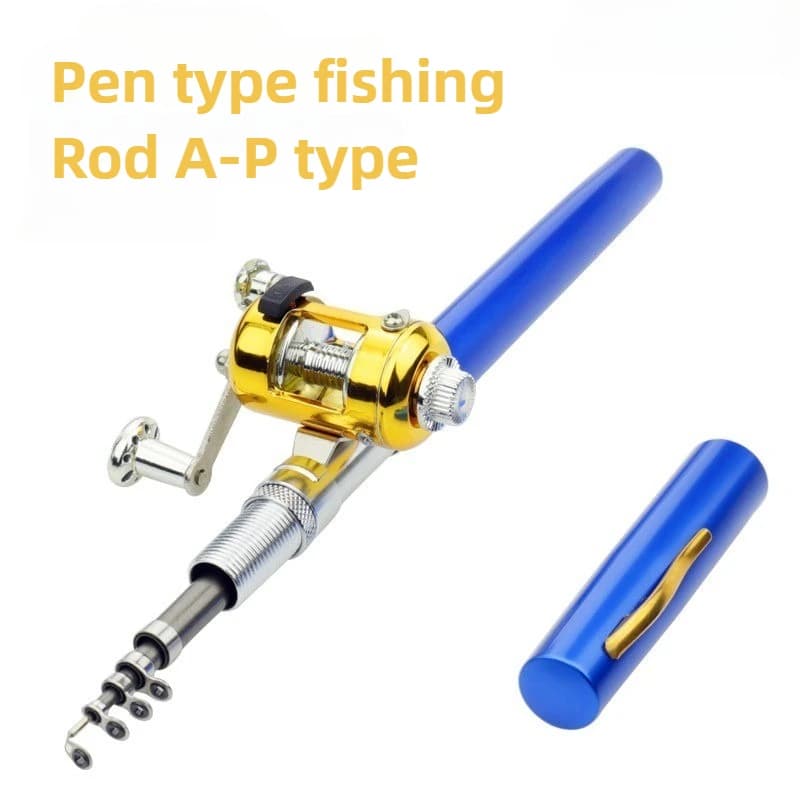 Set combinato mulinello per canna da pesca Mini penna tascabile telescopica canna da pesca + mulinello