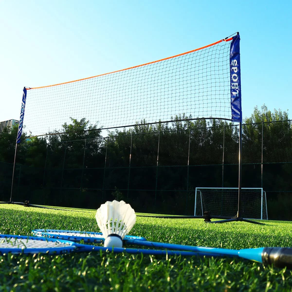 Set of portable badminton nets for tennis, football, children's volleyball training network, sports network for garden, camp, beach, courtyard