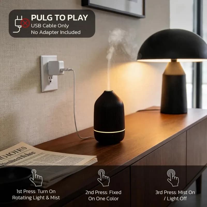 HOT SALE-For Essential Oil Diffuser, Mini Ultrasonic Aromatherapy Diffuser(100Ml), For Home