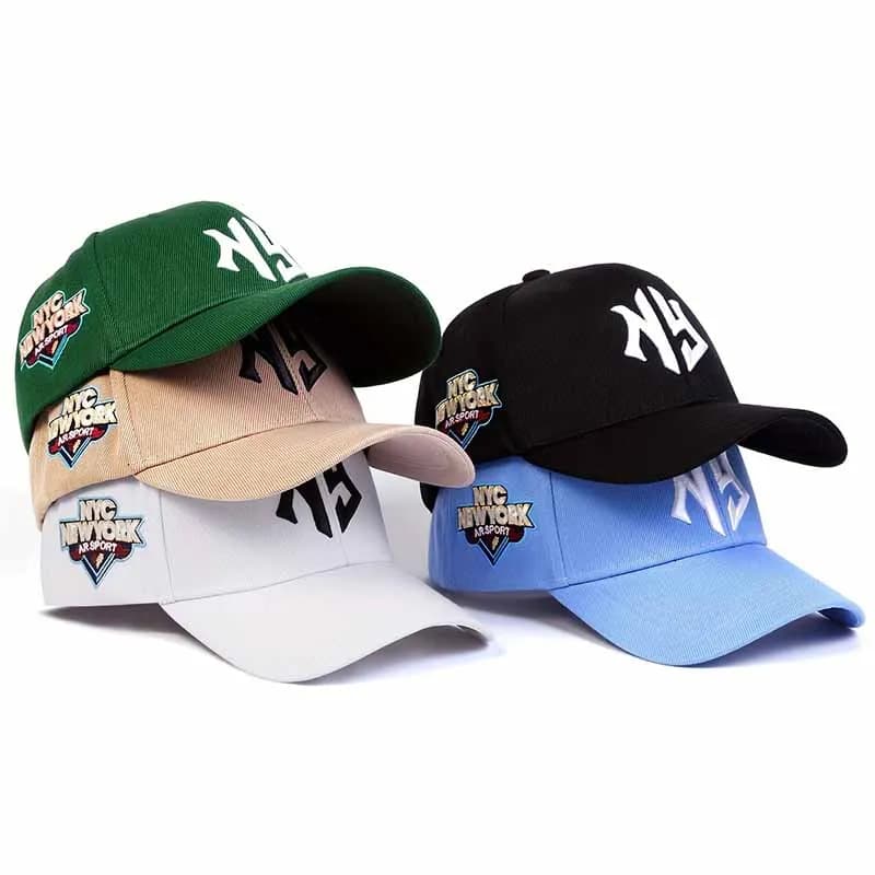 Baseball cap embroidered with letter NG unisex 1 piece Leisure hat with adjustable outdoor sunscreen Spring Autumn Travel Tourism Holidays