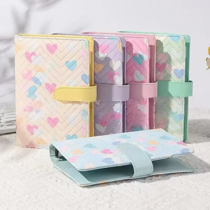A6 PU Leather Binder 6-ring Notebook, Stylish Design, Personal Notebook Binder Cover, Can Be Used For Cash Budget Storag