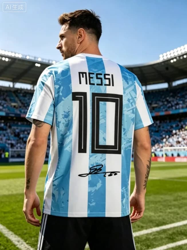 2026 Argentina Football T-shirt Legendary No. 10 Jersey Fan Sports T-shirt 3D Printed Breathable Training Suit Harajuku Y2k Tops