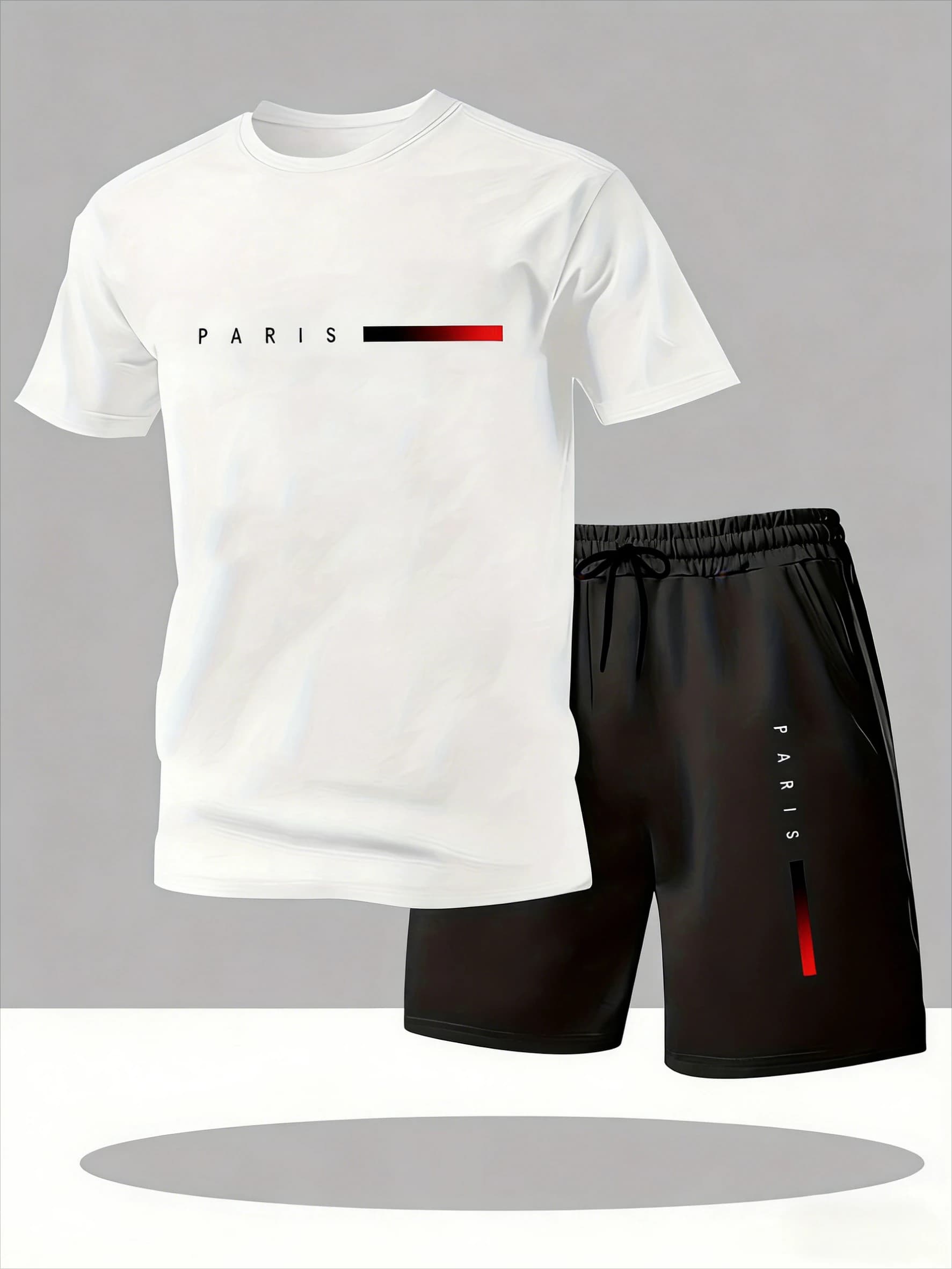 Complete Set T-Shirt Men's Casual 2026 NEW, Comfortable and Lightweight Beige Sleeves Court, Office Style and Appointments, Outfit 2 Pieces