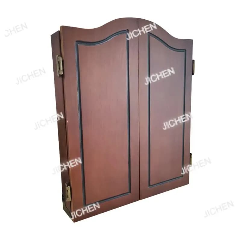 Mobiletto per Freccette in Pino con Impiallacciatura di Noce Realistica, Set Arredamento Sala Giochi, Ufficio Domestico, Top Sports HPS-DBC05, da Assemblare