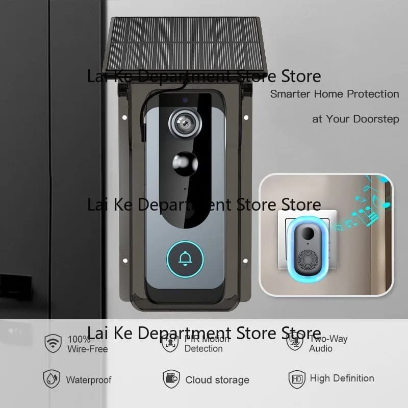 Nuovo Campanello Video Tu00ya con Attivazione Automatica, Interfono, Monitoraggio Mobile, WiFi, Sensore PIR, IP65