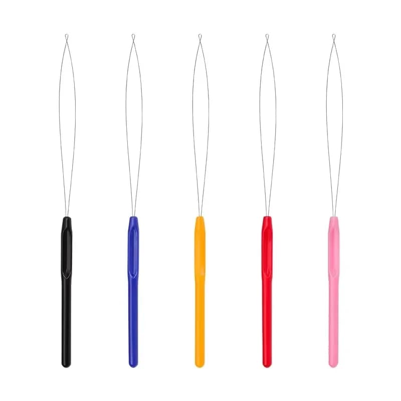 5/10 pezzi strumento per infilare punto croce cucito estensione dei capelli tufting parrucca strumento per uncinetto manico in plastica colorata