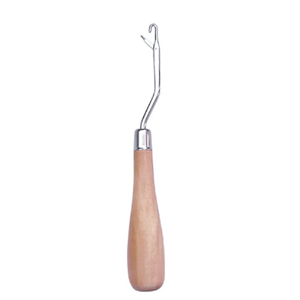 1pc Manico in legno Chiusura Uncinetto Tessuto dei capelli Ago Parrucche Estensioni per maglieria Strumenti per lo styling Tappeti Creazione di strumenti artigianali di riparazione