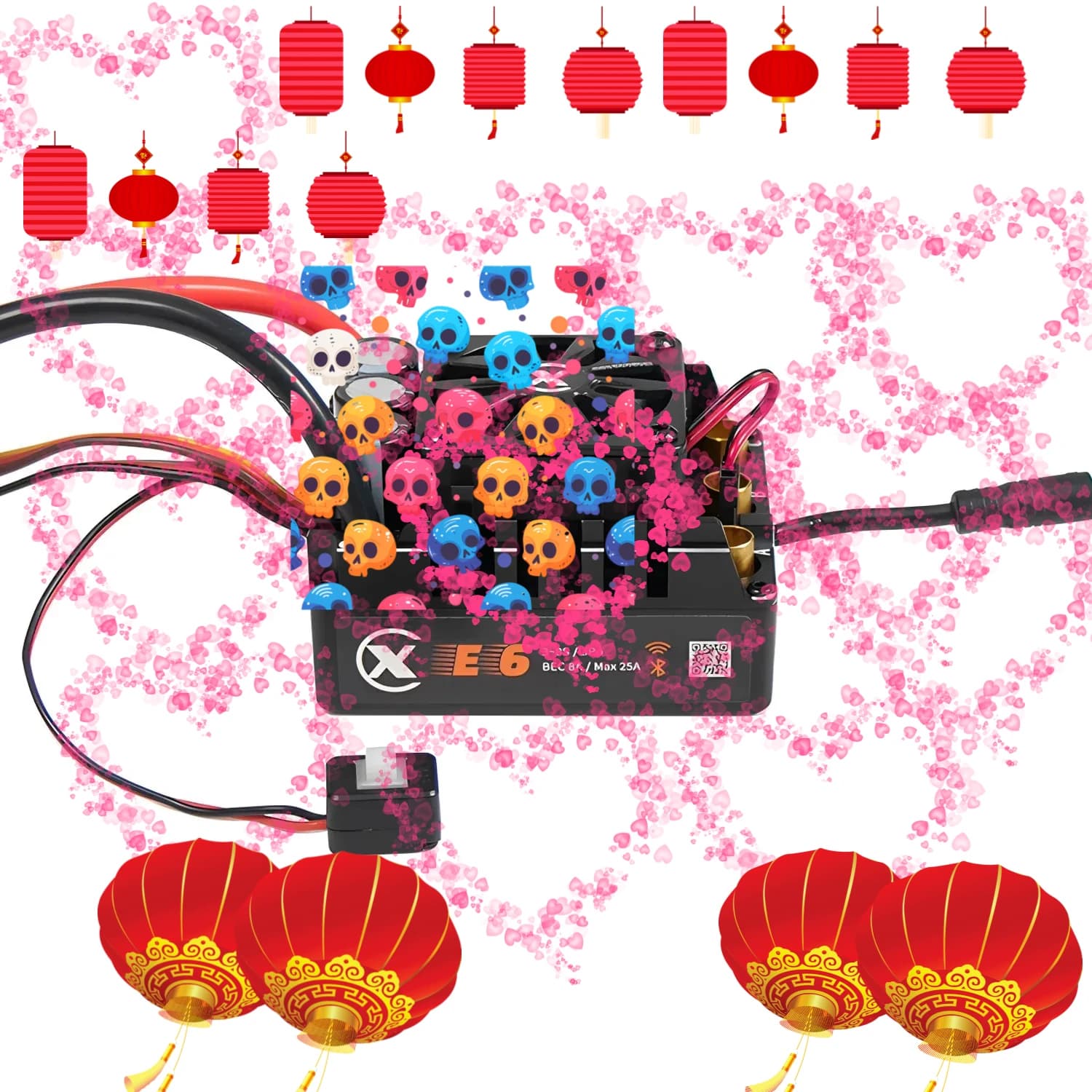 Nuovo ESC Brushless XC E6 200A Bluetooth BEC 7.4/8.4V 3S-8S XT90 per Auto RC 1/6