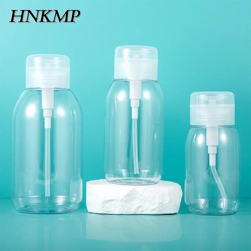 200/300/500ML Bottiglia Riutilizzabile Push-tipo Imbottigliamento Push Imbottigliamento Pompa Vuota Bottiglia Dispenser Per Smalto Per Unghie Bottiglia di Struccante