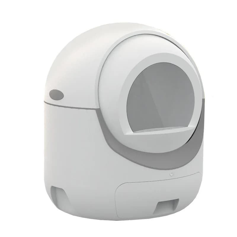 Toilette per lettiera automatica intelligente bianca per gatti, grande, facile da pulire, lettiera per gatti chiusa