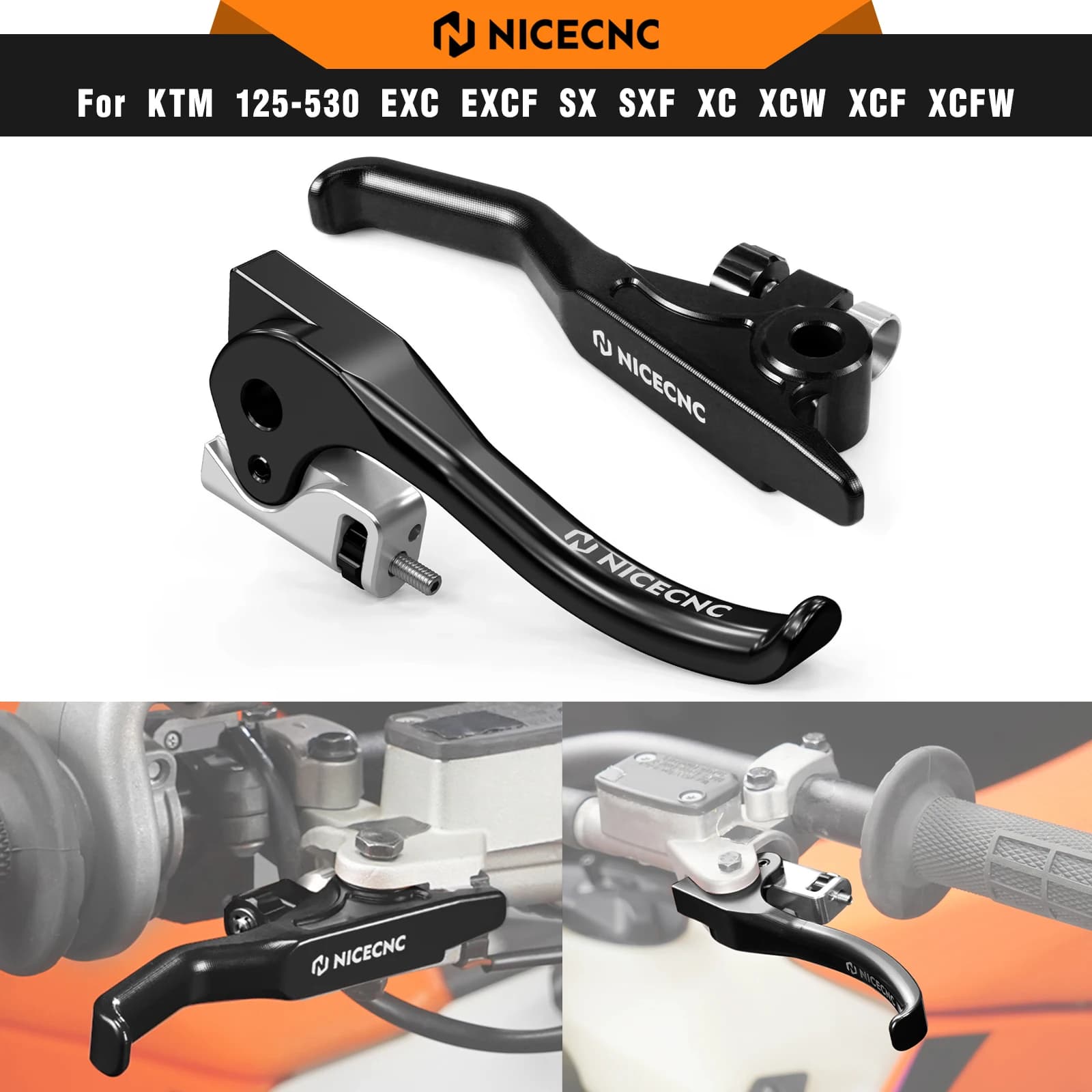 NICECNC Shorty Brake Lever Clutch Lever For KTM EXC 300 EXC-F 350 SX 125 SXF 450 2014-2025 Sherco SE 300 R Husqvarna TM Triumph
