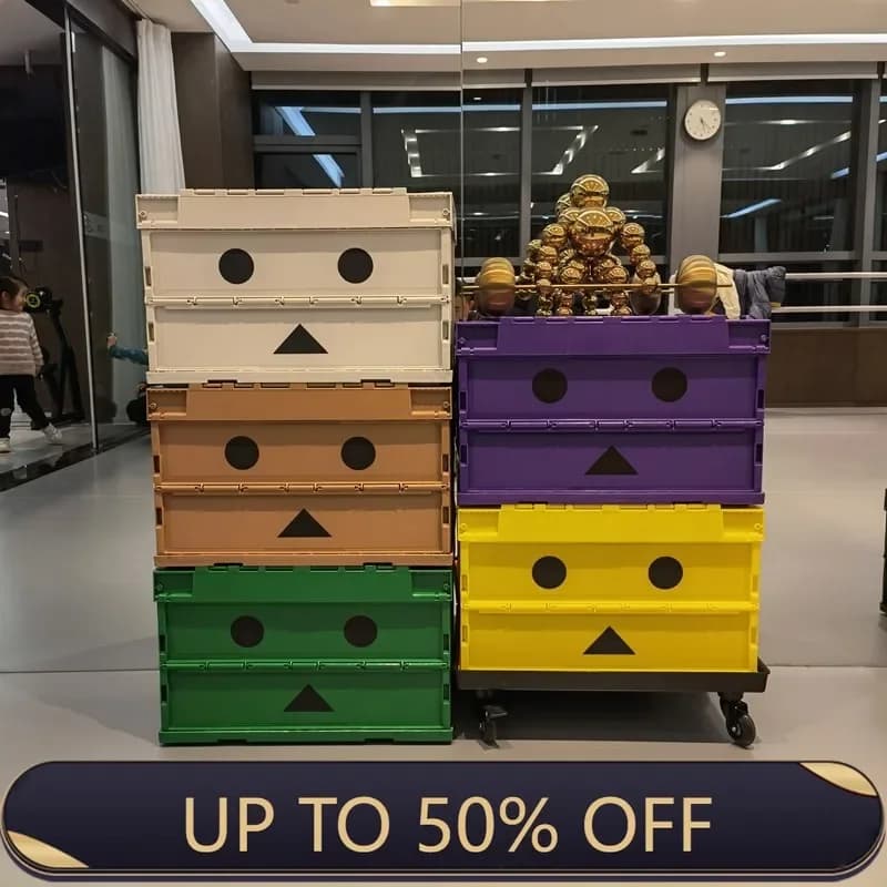Carton Man Outdoor Home Car Folding Storage Box Organizer - Compact Space-Saving Solution for Men