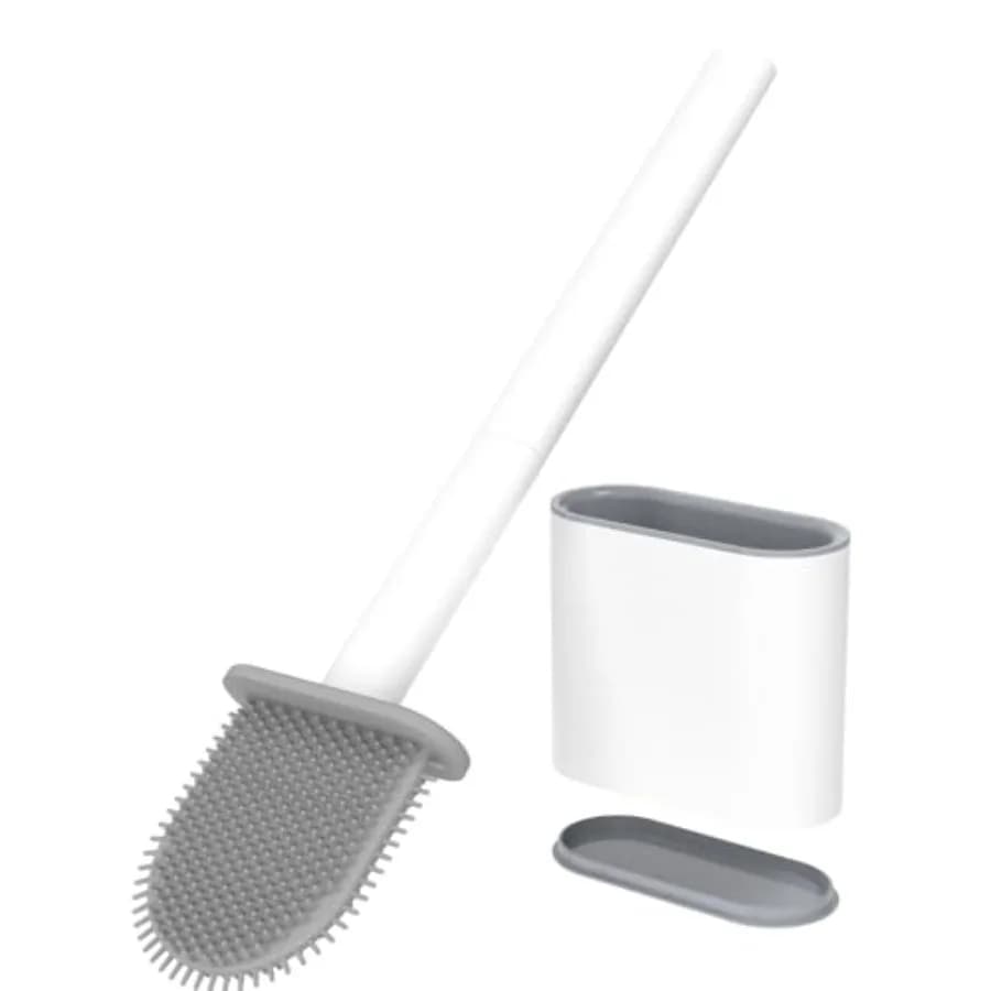 RV Toilet Bowl Brush by, Silicone Bristles, Wall-Mounted, Anti-Roll Anti-Drip Design Safe for RV Toilets, Travel Trailers, Camp