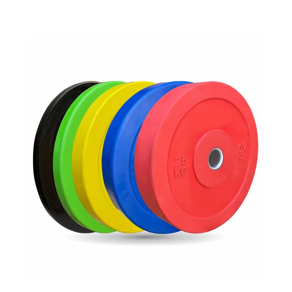 Wholesale Gym Fitness Exercise Equipment Black weight lifting plate Gym Weights for bumper with full rubber balancer