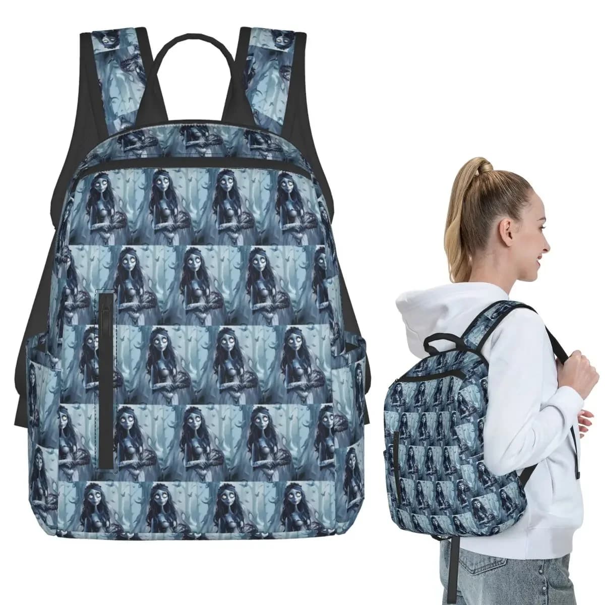 Bring Flowers Sleeveless Top Backpack Student BookBag Children School Bag Laptop Shoulder Bags Men Women