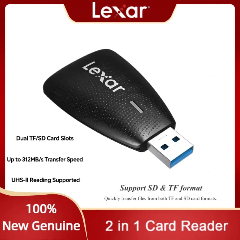Lexar Card Reader USB3.1 USB3.2 Type-C to SD MicroSD TF Card for PC Laptop Smart microsd Memory Card reader SD Card Adapter