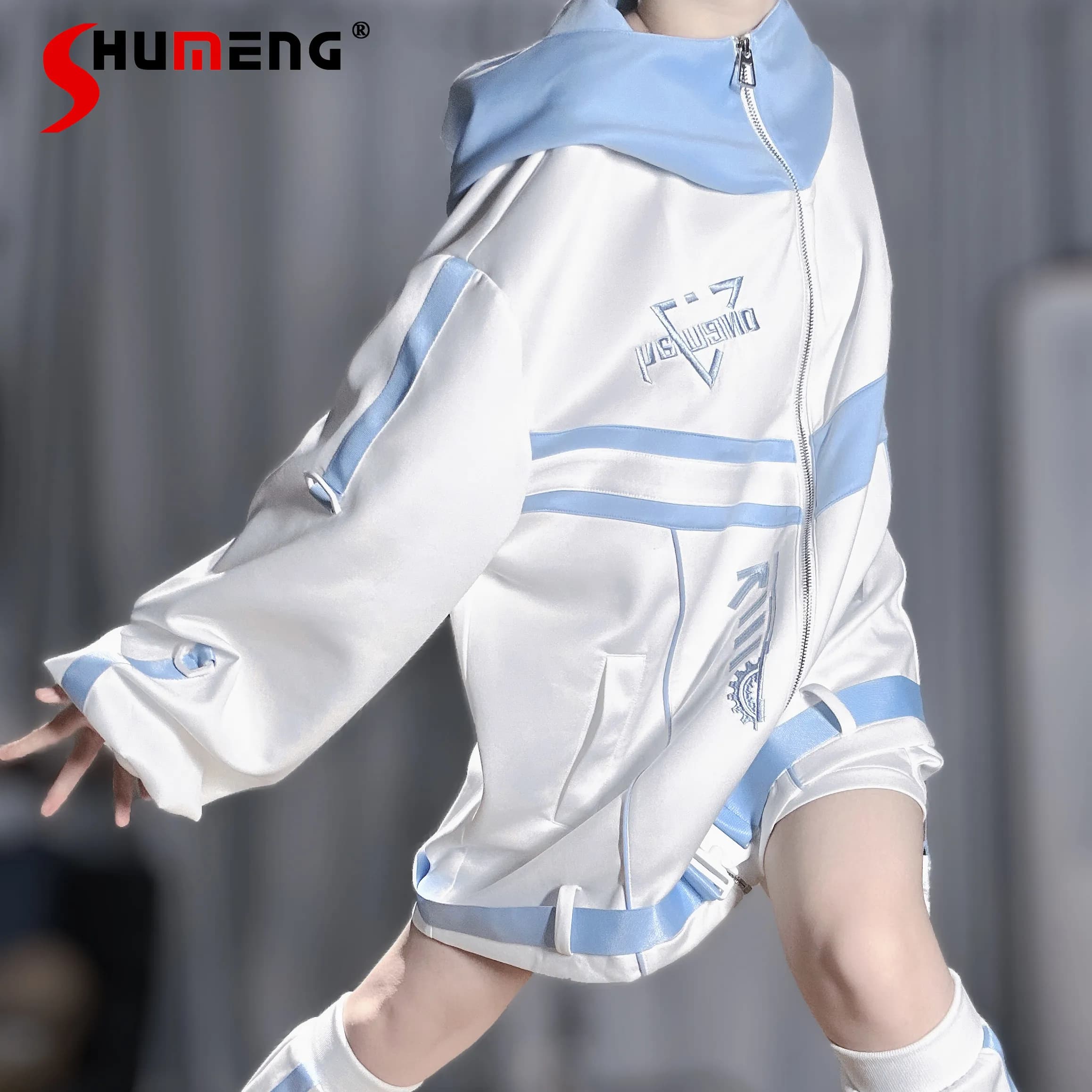 Abbigliamento Sportivo Giapponese Originale, Nuova Collezione Primavera-Autunno, Set Coordinato Y2k con Giacca Larga e Pantaloncini per Ragazze, Stile Dolce e Cool