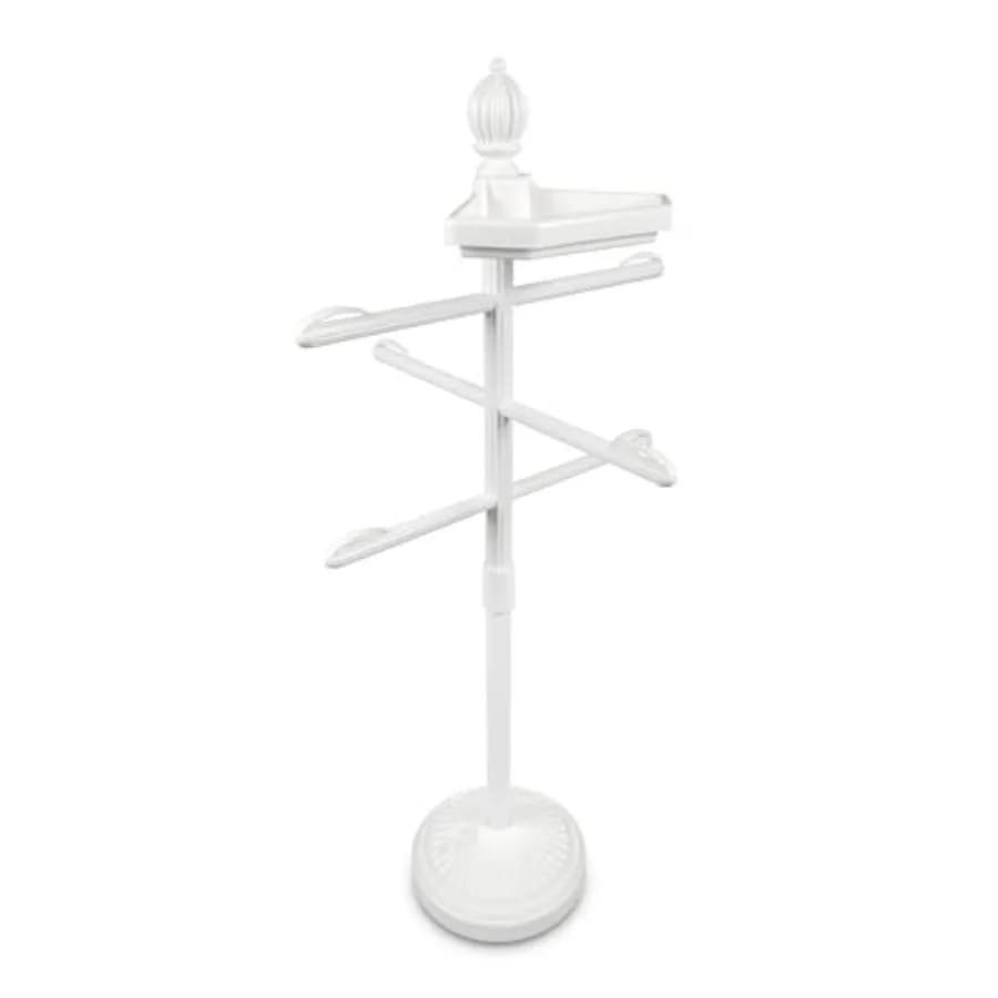 Supporto per Asciugamani da Piscina e Spa, Porta Asciugamani Regolabile per Piscina e Patio con Base Pesante, Barra Porta Asciugamani da Esterno, Tavolino da Bordo Piscina