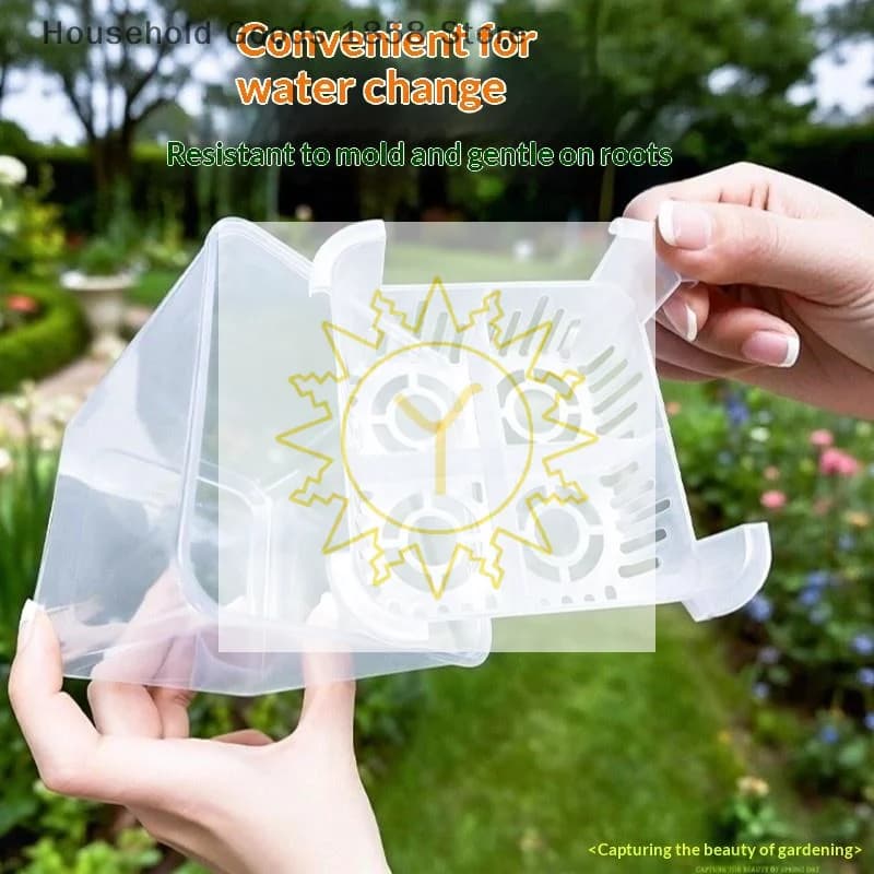 Hydroponic Containers With Breathable Support Basket Tulip Seed Hydroponic Flowerpot 4 Holes Soilless Flower Pot Home Decoration