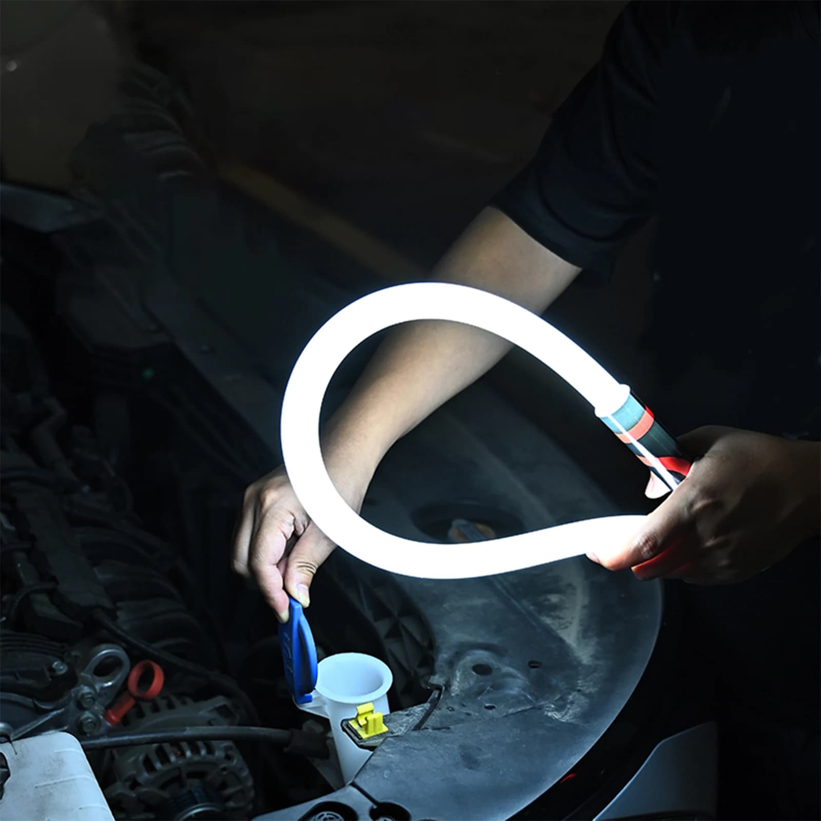 LED Strip Work Light Flexible Bendable RGB Color Changing Sound Reactive Type-C 1800mAh IP67 Waterproof