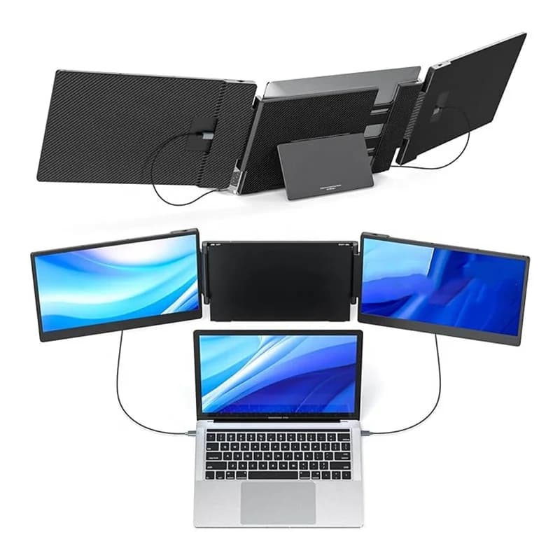 Custom LOGO compatible with 13"-17,3" laptop in multiple system Triple 14 inch screen Extend laptop screen