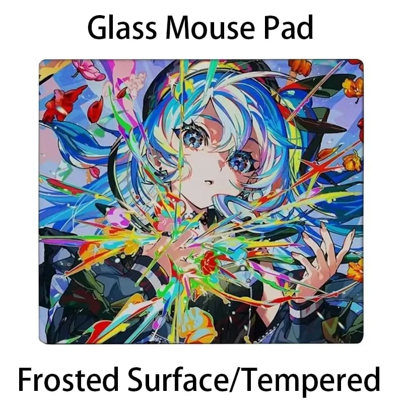 Tappetino per Mouse in Vetro Hear Girl Sora, Personalizzabile, Temperato, per Gaming, Ufficio, Esports e Giochi FPS