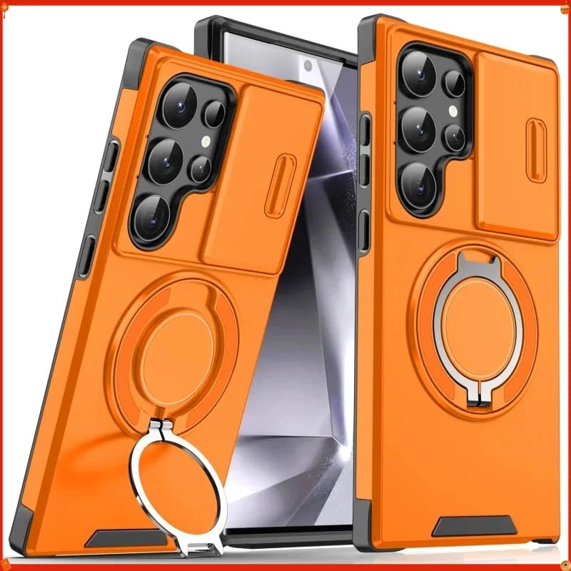 CHAOYIDIAN Cover per Ricarica Wireless per Samsung Galaxy S26 Ultra S25 Edge S24 Plus S23 S22 S21 S20 FE Ring Ar
