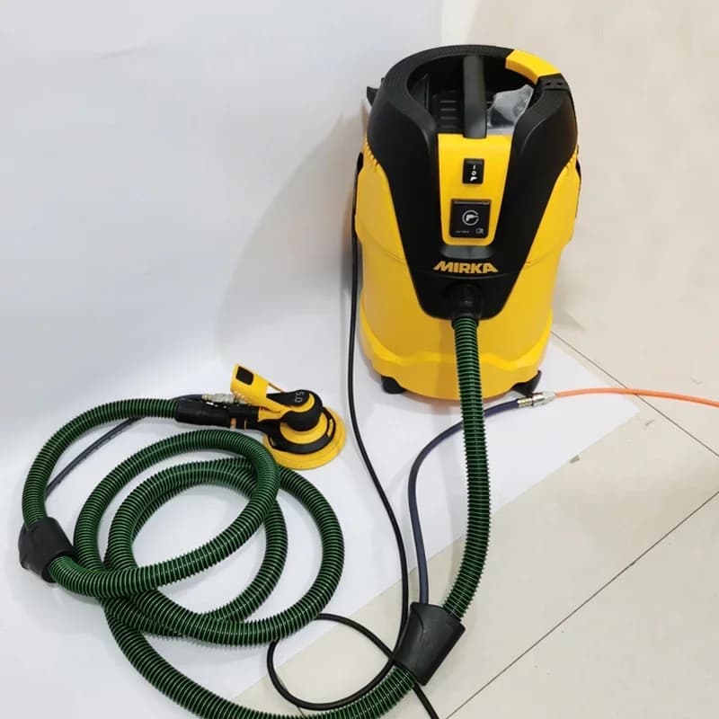 Tubo della pompa dell'aria del tubo 2-in-1 per la molatura MIRKA Smerigliatrice pneumatica a secco per auto 4m Tubo per aspirapolvere Secchio per la polvere Aspirapolvere