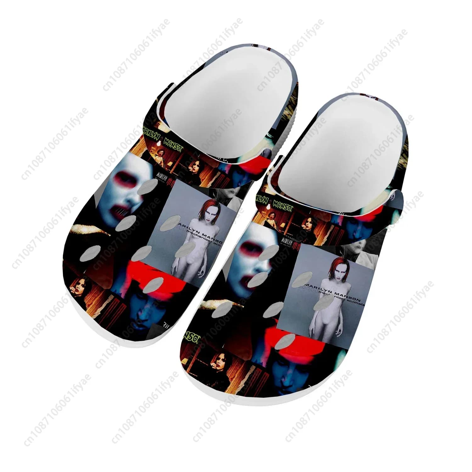 Rock Band Singer Marilyn Manson Home Clogs Custom Water Shoes Mens Womens Teenager Shoes Clog Breathable Beach Hole Slippers