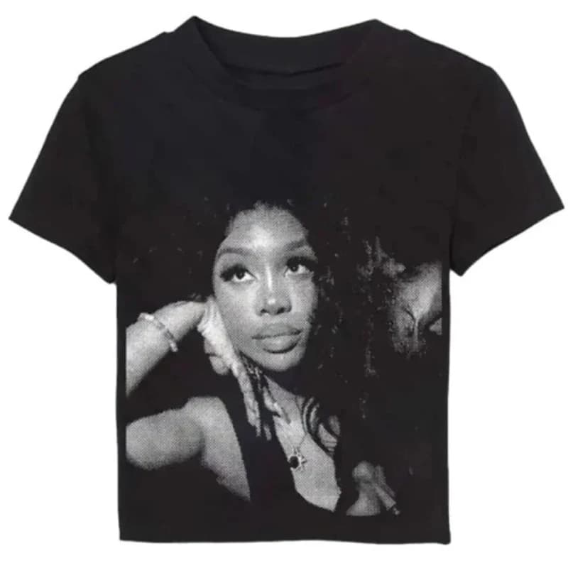2024 Summer New Women's Cotton T-Shirt Pattern Printing Loose Clothing Casual Fashionable Gothic Punk Y2K Streetwear Comfortable