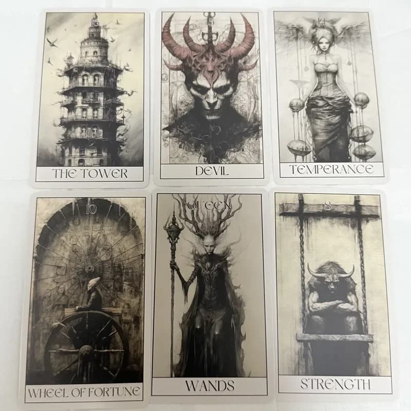 Carte dei Tarocchi Gotici Horror, Set da 78 Tarocchi, Giochi da Tavolo, Intrattenimento per Famiglie, Mazzo di Tarocchi Gotici