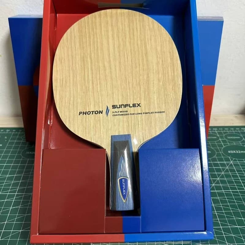 SUNFLEX Long Pimples King - Telaio per Racchetta da Ping Pong Professionale a 5 Strati in Legno con Anima in Balsa per Controllo e Rotazione