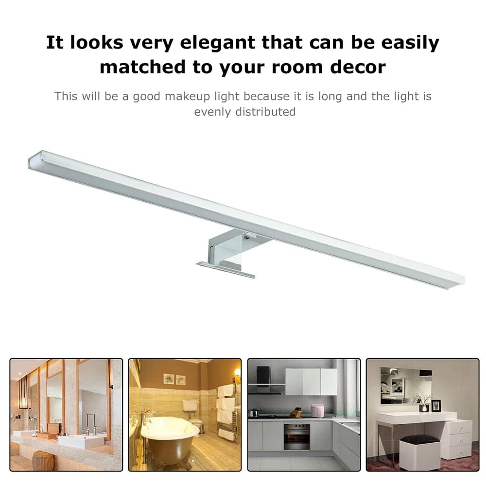 6/8W LED Mirror Light Bathroom Cabinet Light 6000K Makeup Mirror Light Vanity Wall Lamp Waterproof Interior Mirror Front Lamp