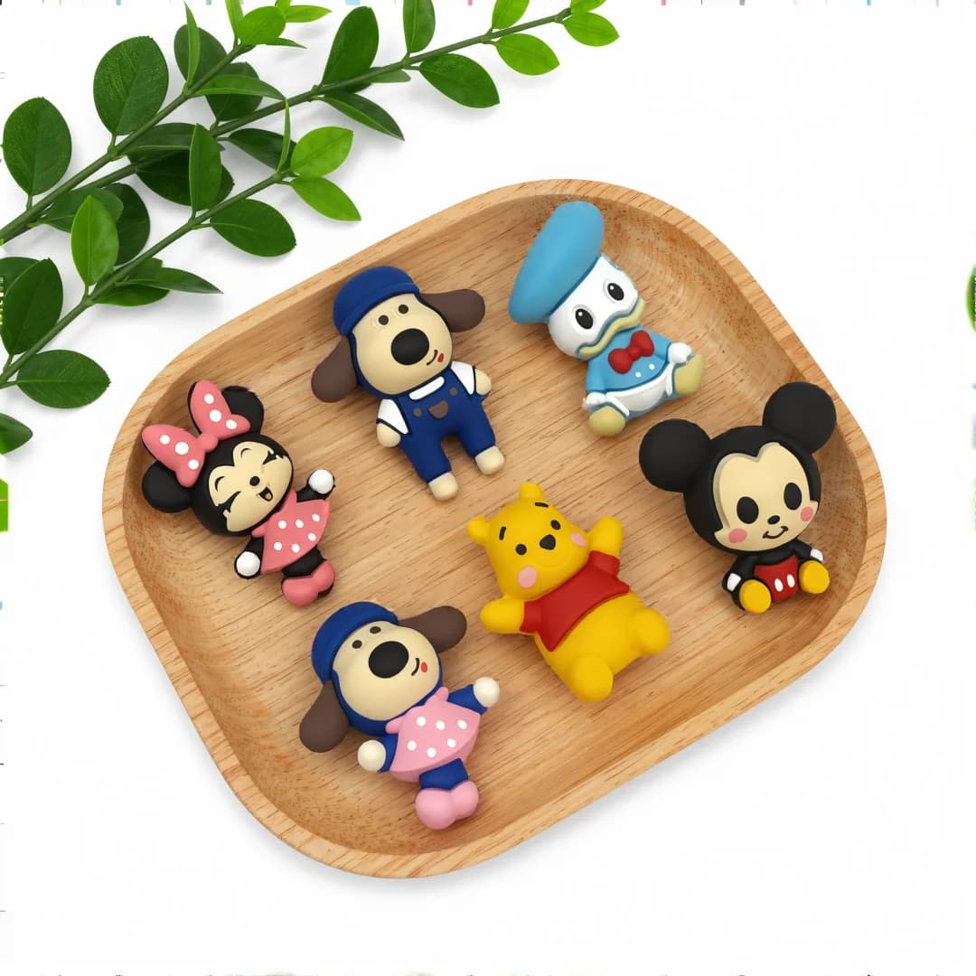 5/20/50 Pezzi Perline in Silicone Disney, Perline 3D per Creazione di Penne, Gioielli, Collane, Portachiavi Fai-da-Te, Accessori Animali, Senza BPA
