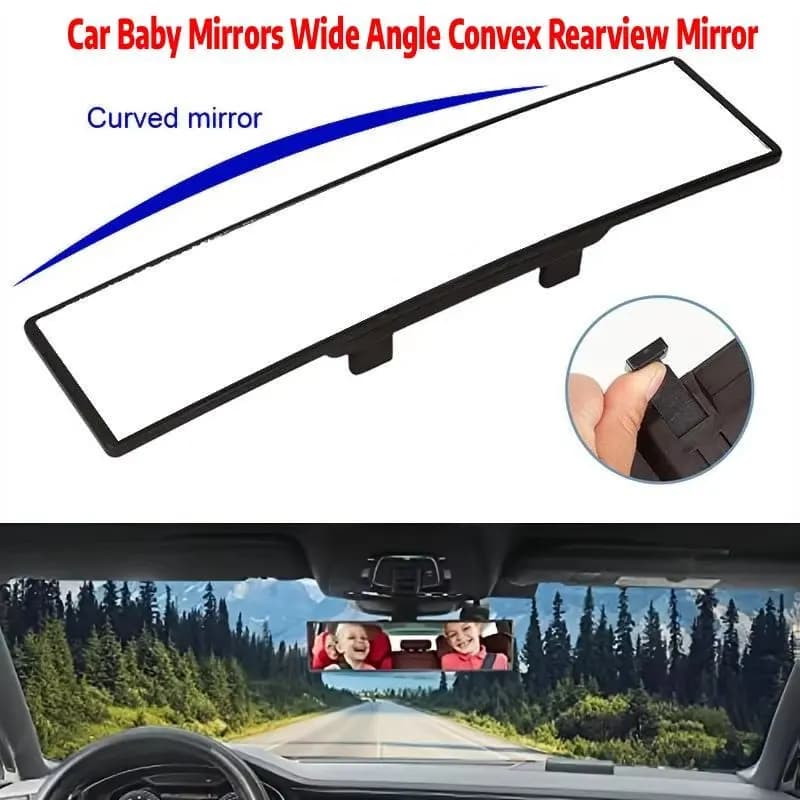 Specchietto retrovisore panoramico HD antiabbagliamento per auto, monitor per bambini, con angolo ampio, elimina i punti ciechi per una guida e retromarcia sicure