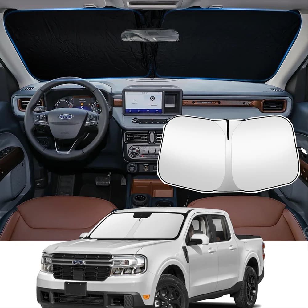 Auto Parabrezza Visiera Protezione Solare Per Ford Maverick 2022-2024 Finestra Parasole Blocchi Pieghevole Parasole Coche Raggi UV Driver proteggere