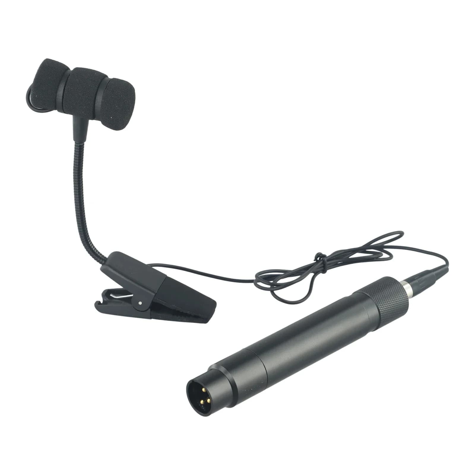 Saxophone Microphone Clip Musical Instrument Portable 3 Pin Trumpet Sax Omnidirectional Wired Mic Suit with 5 Meter Cable