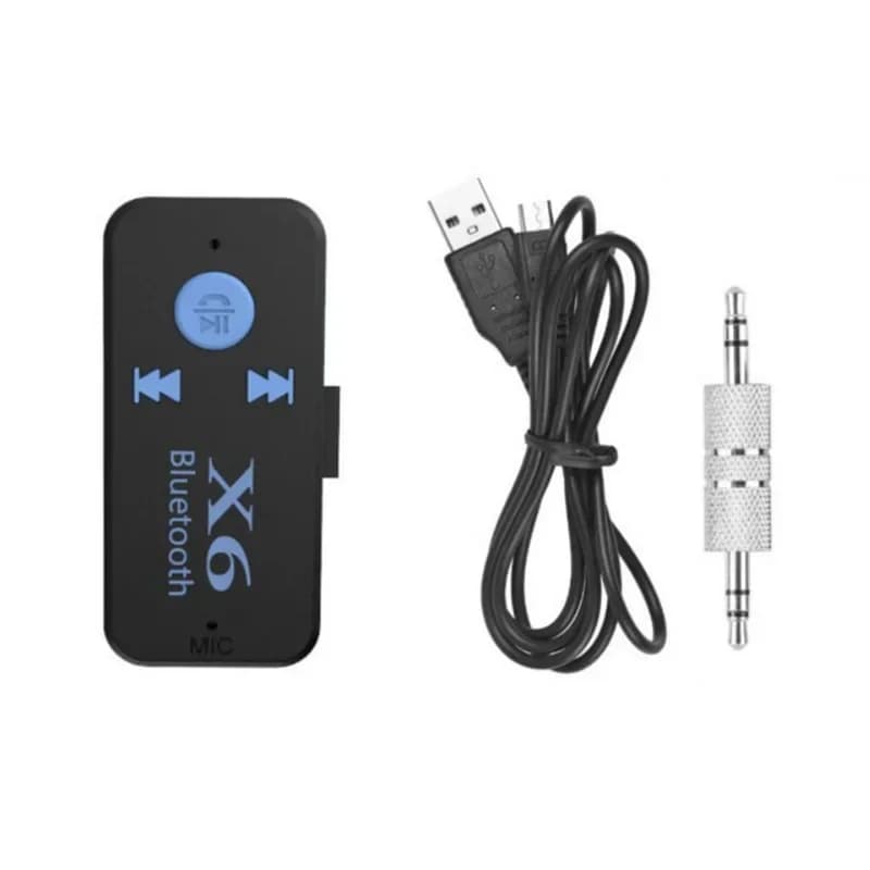 3 in 1 Bluetooth -compatible Wireless Adapter X6 USB Receiver 3.5mm Audio Jack TF mp3 Card Reader MIC Call Support Car Speaker